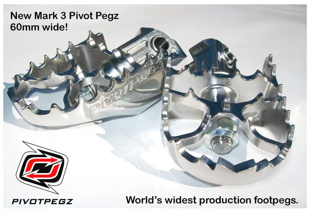 Estriberas anchas PIVOTE PEGZ estriberas aptas para HONDA CRF50F 2019 2020 2021 2022 2023 Foto 4 de 4