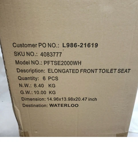 PROFLO PFTSE2000WH Elongated Closed-Front Toilet Seat and Lid - White- - Picture 6 of 7