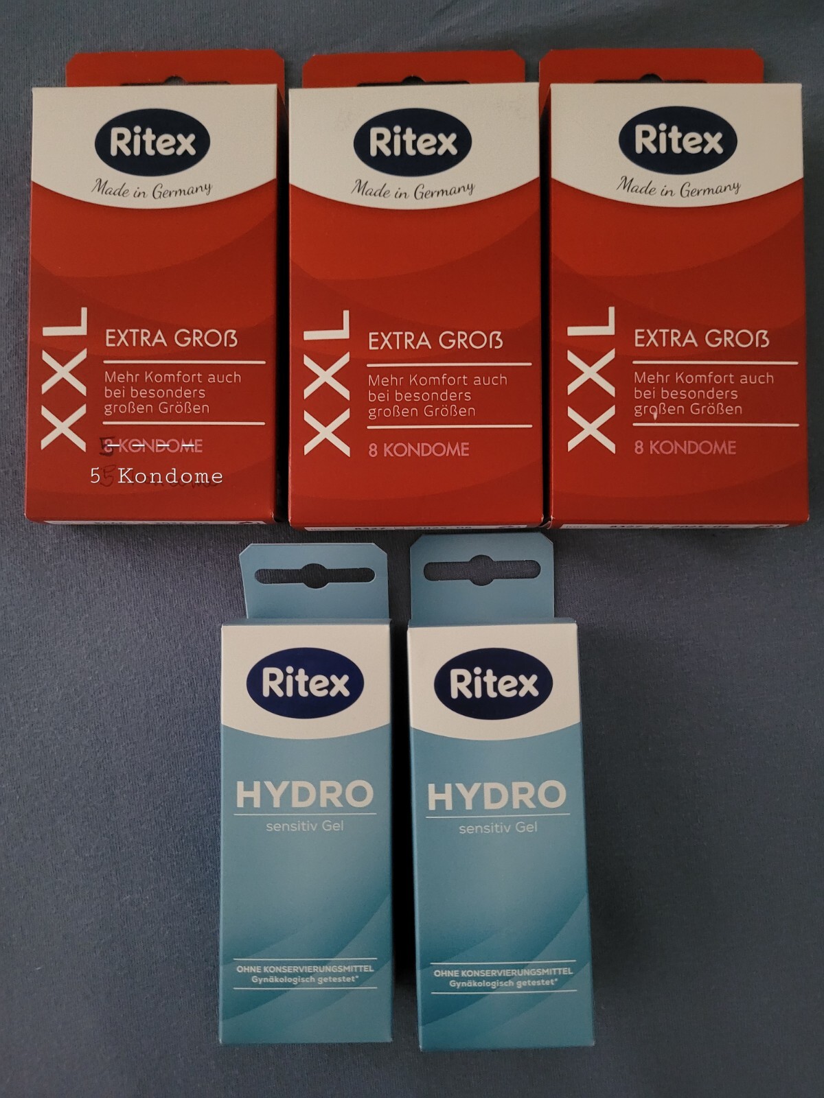 Ritex Kondome XXL und Ritex Gleitgel Hydro