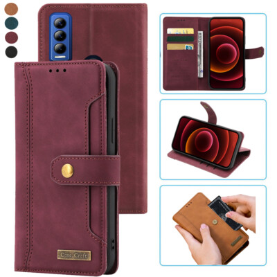 For AT&T Motivate Max U668AA Notebook Style Card Case,Leather Magnetic ...