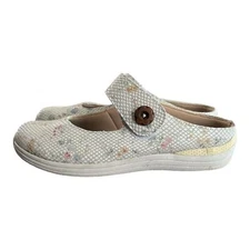 Drew Juniper Clogs Cream Multicolored Floral Snake Skin Comfort Shoe Slip On 7.5