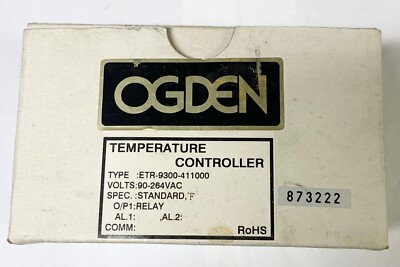 OGDEN ETR 9300 411000 Temperature Controller Relay ETR-9300 90-264 VAC