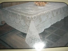 NEW Sultan's Linens Heirloom Lace Fabric Lace Tablecloth 54" X 54" (O71)