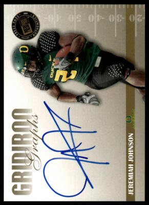 2009 Press Pass SE #GG-JJ Jeremiah Johnson Gridiron Graphs Gold