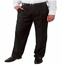 Kirkland Signature Men's Wool Flat Front Dress Slacks - Charcoal Twill