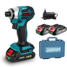 ONEVAN Impact Driver, 240Nm Torque, 5-Stage, Makita 18V Compatible, LED Light