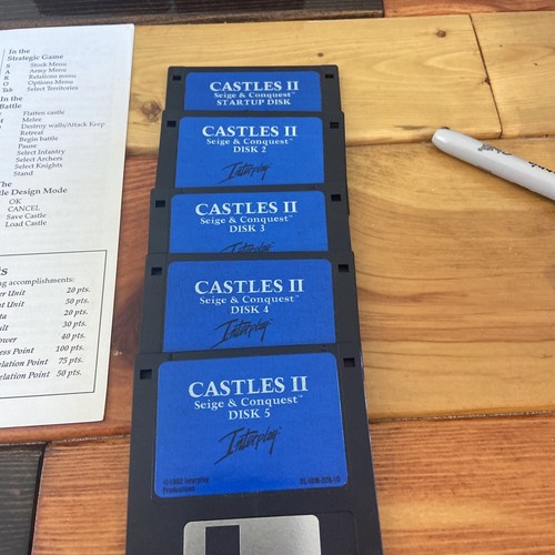 Castles II: Siege & Conquest (PC Game, 1992) Complete Big Box 3.5 Floppy disk - Picture 11 of 13