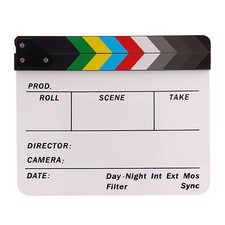 Director Movie Video Slate Clapboard Film Color Clap Stick Clapper Board 12x10''