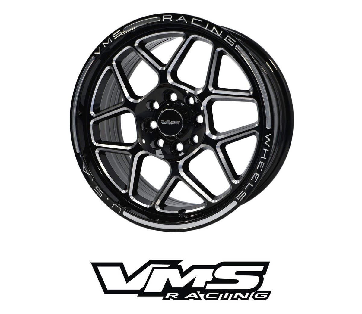 2 VMS RACING BLACKBIRD 15X7 DRAG RACE RIMS WHEELS SET 5X114.3 5X4
