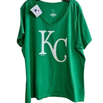 3XL Women's Majestic Green Kansas City Royals baseball short