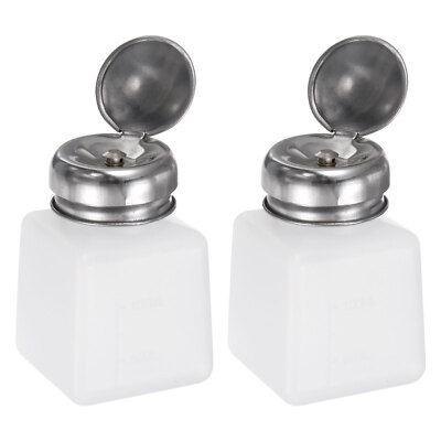 2pcs Lösungsmittel Alkoholspender 100ml(3.4oz) Drucktyp ESD Sicherer Weiß.