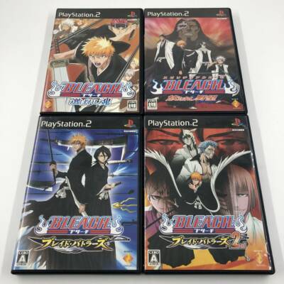 Bleach Blade Battlers 1 & 2 & Tamashii & Yabou 4 Spiele Set Playstation2 PS2 Japan