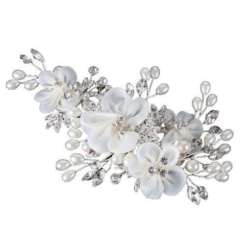 FENDI FXT114 Logo ribbon Hair clip hair accessories Barrette silk Beige FENDI FXT114 Logo ribbon Hair clip hair accessories Barrette  main image 2