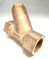 DEMA Model S10B 1" NPT Brass Y Strainer Valve 300-Psi / 40-Mesh Stainless Screen