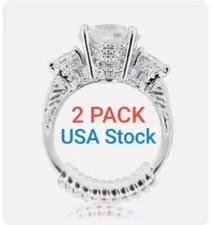 FREE SHIPPING, 2-Pack Invisible Ring Size Reducer Adjuster Snuggies Resizes