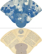 1951 VTG Stanhome Stanley Home Products Party Advertising Hand Fan Westfield MA