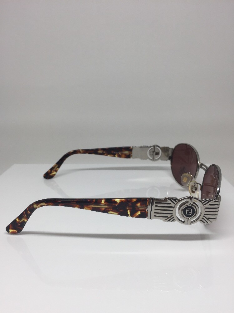 小物 FENDI Vintage Silver logo sunglasses New Vintage Fendi Sunglasses Silver & Tortoise Mod. SL 7034
