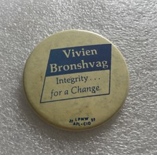 Vivien Bronshvag California State Assembly Democratic Party Marin County Pin