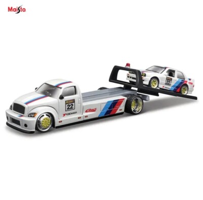 Maisto Design Elite Transport 1:64 FLATBED/1988 BMW M3 E30 NEU OVP