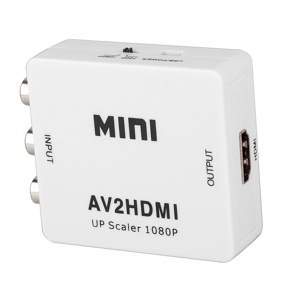 RCA BNC to HDMI Output Converter CCTV DVR NVR 1080P Video Audio LCD TV Adapter - Image 4 of 4