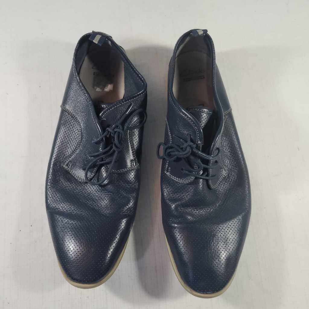 clarks navy blue dress shoes GUC Men's Clarks TOR Oxford Wingtip Navy Suede Leather Dress Shoes Size US 8 .5