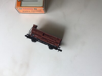 Arnold 4281 Spur N Kleinvieh Verschlagwagen m. Brhs. der DRG in OVP