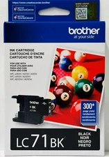 New Genuine Brother LC71 Black Ink Cartridges Box MFC-J280W, MFC-J425W