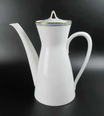 Rosenthal Porzellan Kaffeekanne Serie Form 2000 Gala Blau Raymond Loewy Design