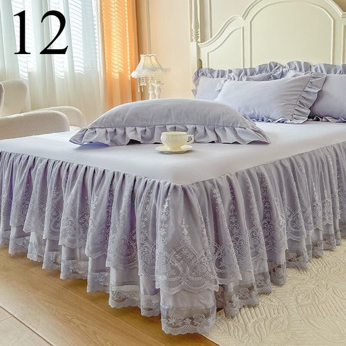 Universal Spitzensaum Tagesdecke Prinzessin Schlafzimmer Bett Rock Abdeckung Haushalt Bettwäsche - Bild 26 von 26