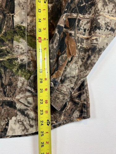 Cabelas Hunting Shirt Womens Size Medium Camo Fitted Zonz Woodland Button Up - Picture 4 of 11