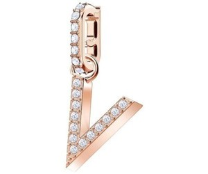 Authentic Genuine SWAROVSKI Charm Remix Letter "V" Rose Gold Plated 5437610