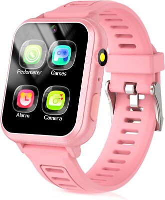 Kids Smart Watch, Long Battery Life Premium Metal Case Kids Watch (Pink)