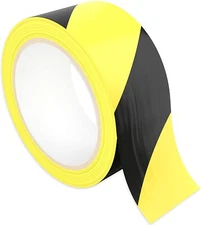 [1-Pack] 2" Adhesive Safety Caution Tape, Yellow & Black Matte by Nova Supply