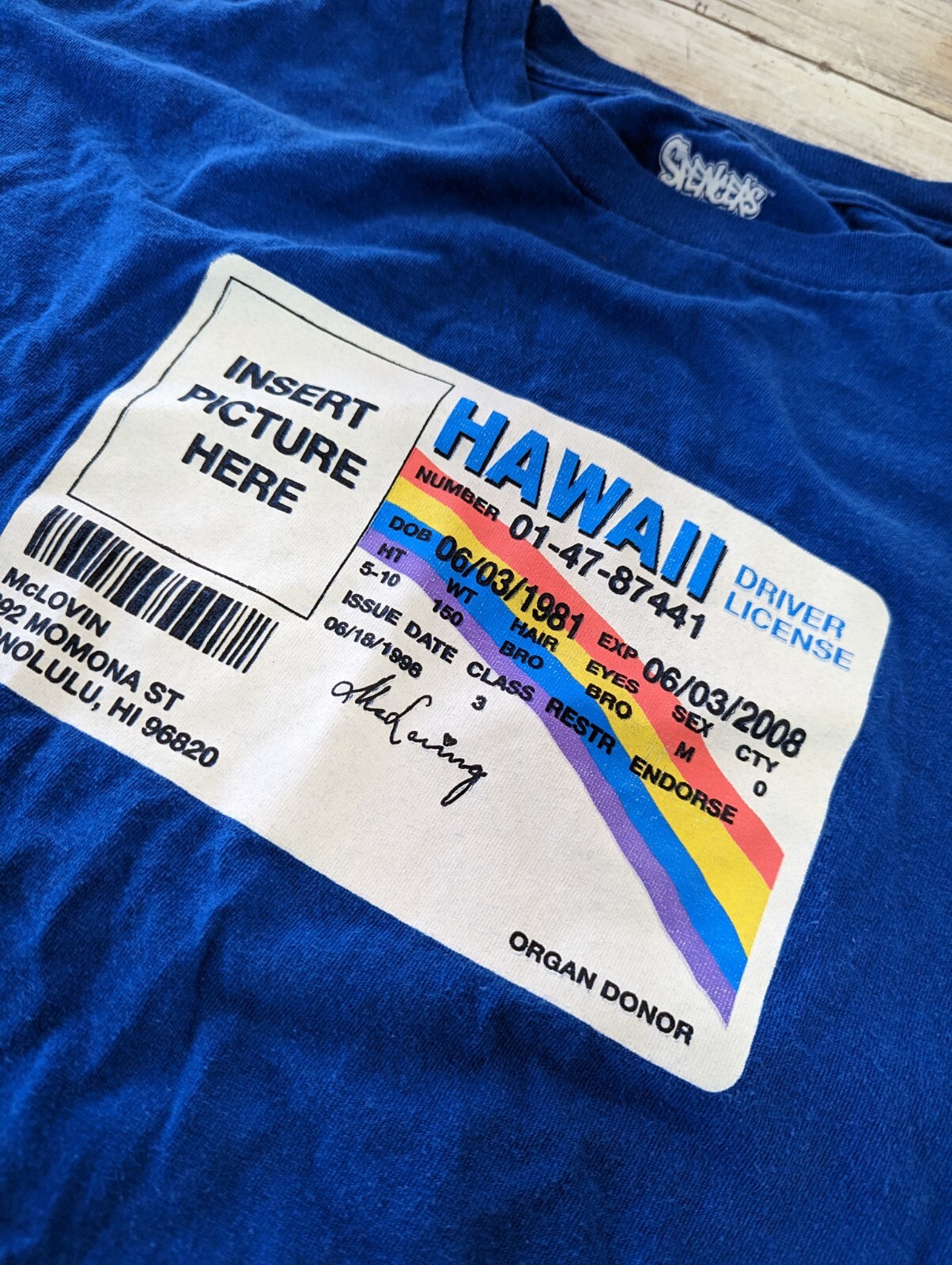 McLovin ID Driver License Superbad Movie Graphic TSh… Gem