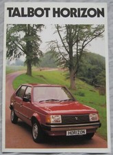 1981 Talbot Horizon Brochure Pub.No. C9611/1/150