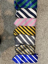 STRIPE LOVERS SET OF 7 STRIPED TIES VARIETY OF COLORS MENS NECKTIES