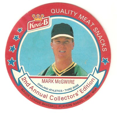 1989 King-B Disc #4 Mark McGwire - VG A's