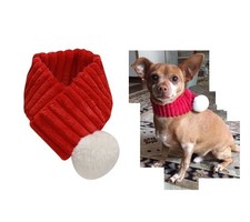 HOLIDAY Santa Scarf for Dogs - XS - M - Easy to wear Holiday Photo