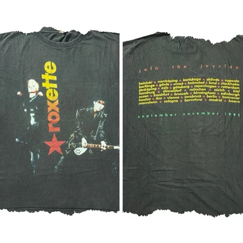 ROXETTE Original Concert T Shirt Join The Joyri 1990s vintage concert t-shirt, vintage, single stitch, B+ condition