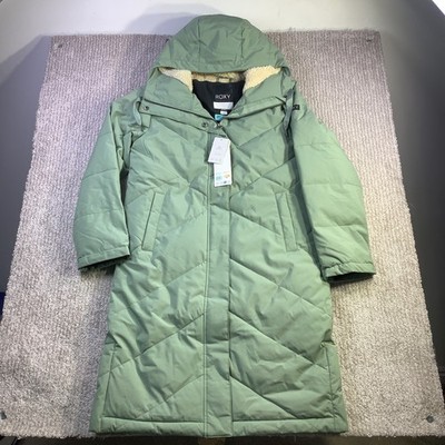 Roxy Ellie JK Womens Snowboard Ski Coat Jacket Puffer Sage Green Size Small NWT