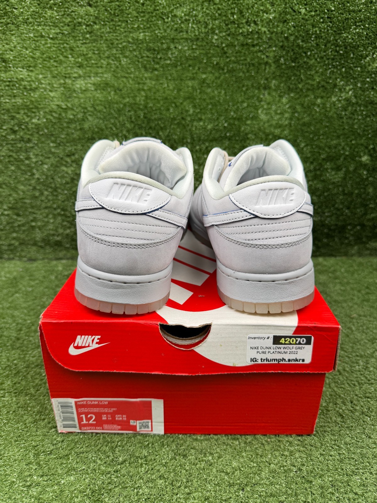 Size 12 - Nike Dunk Low Wolf Grey Pure Platinum thumbnail 4