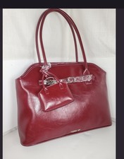 NWT STEVE MADDEN BERKENDY RED SHOULDER TOTE HANDBAG