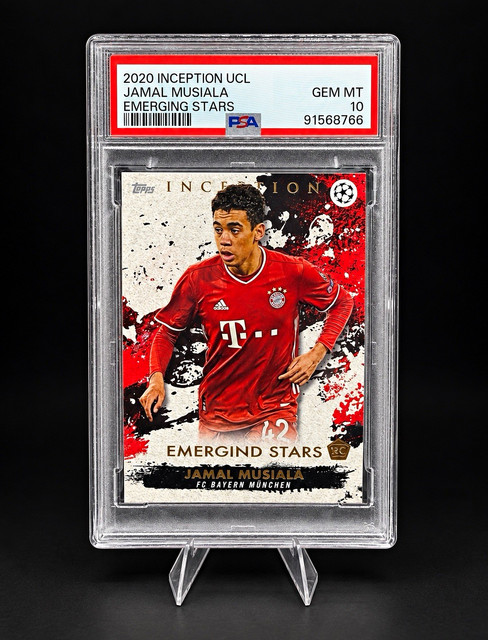 Topps Inception UCL 2020 Emerging Stars Jamal Musiala RC #14 PSA 10