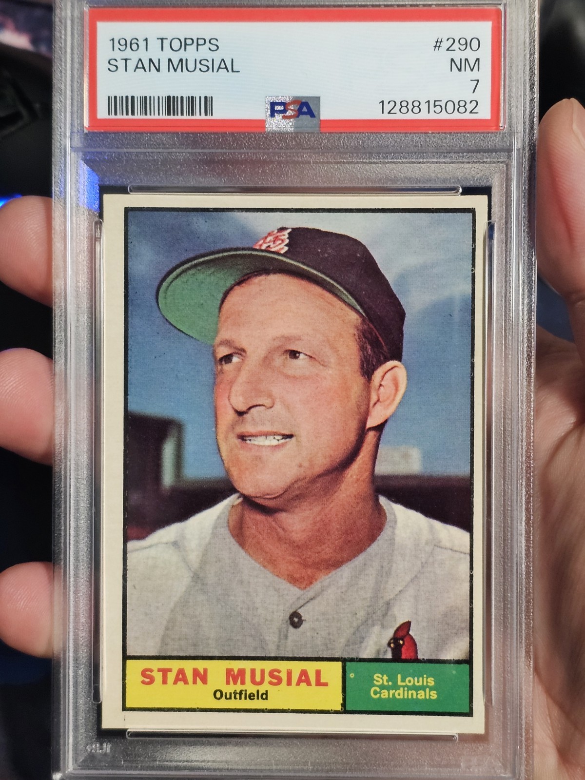 1961 TOPPS #290 STAN MUSIAL PSA 7 Newly Graded