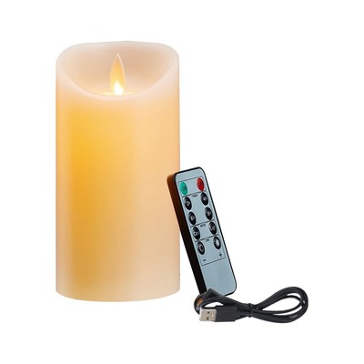 1X(LED Candles, Flickering Flameless Candles, Rechargeable Candle, Real Wax7226