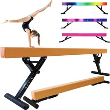 Adjustable Balance Beam for Kids, 8FT Gymnastics Beam with Anti-Slip Legs, Hi...