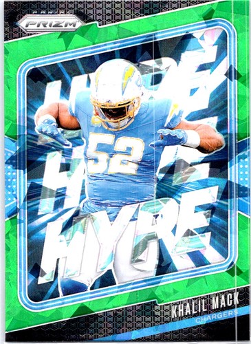 Khalil Mack [Green Ice] #10 2024 Panini Prizm Hype card