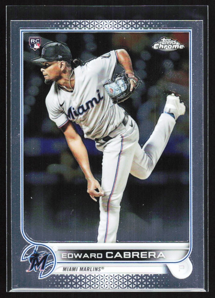 2022 TOPPS CHROME EDWARD CABRERA RC MIAMI MARLINS #64