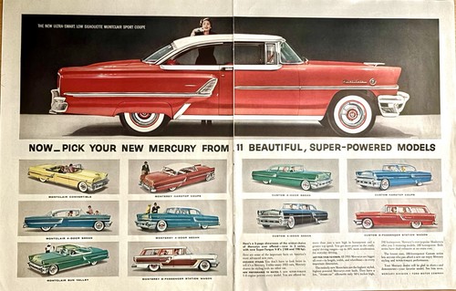1955 Mercury Models Large Print Ad - Montclair, Monterey, Custom