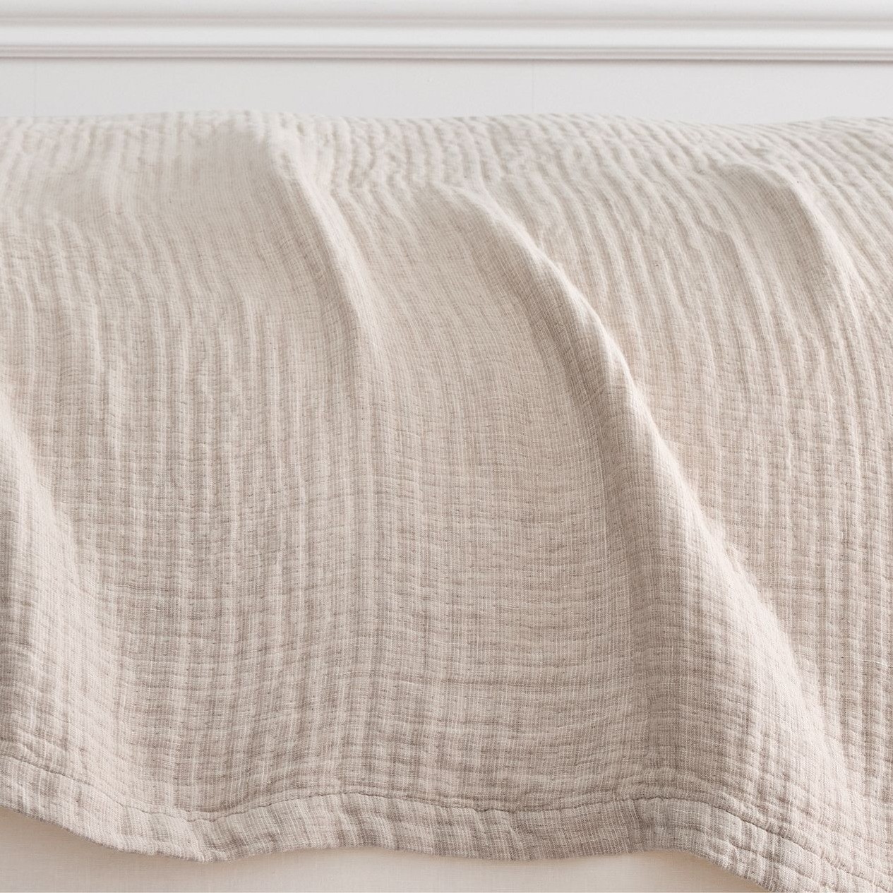100% Flax & Cotton Throw New